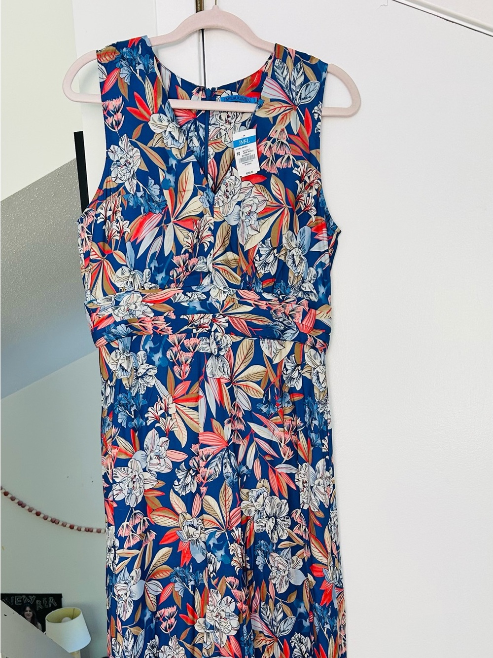 J. McLaughlin Blue Floral Maxi Dress